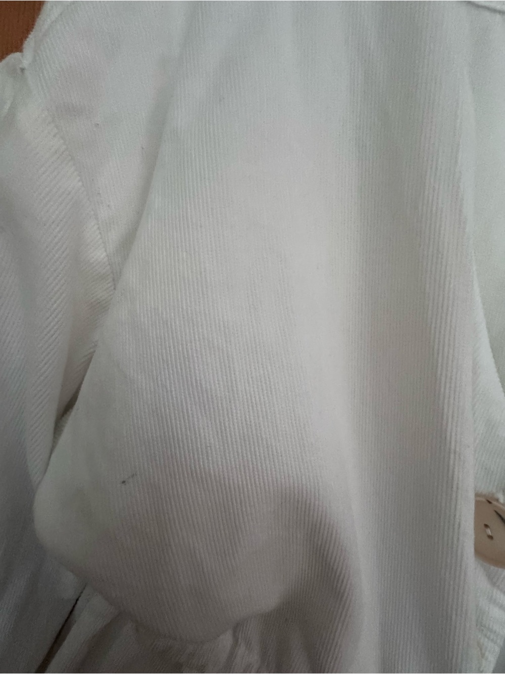 Zara White Drawstring Button Front Jacket - Picture 5 of 9